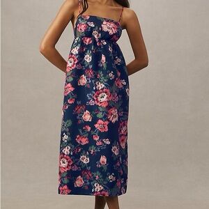 Anthropologie BHLDN Sophia Apron-Top Jacquard Midi Dress